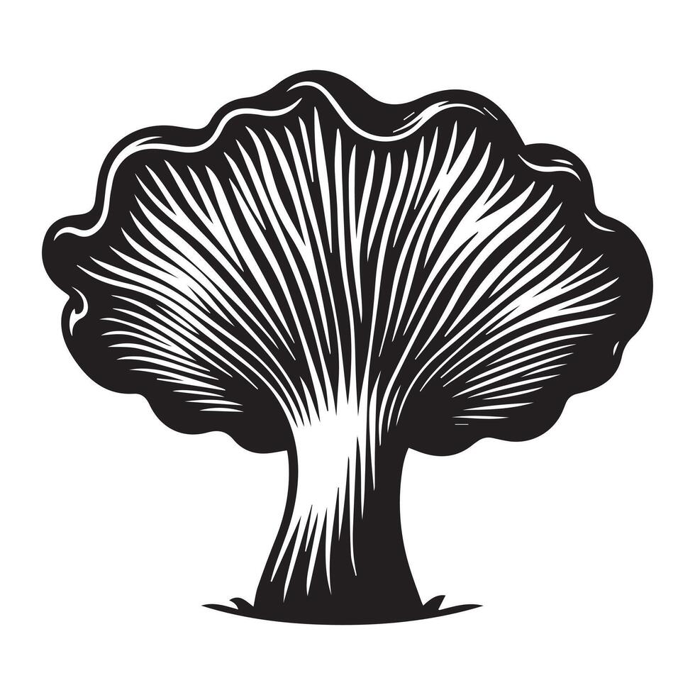 A silhouette of the saffron milk cap illustration vector