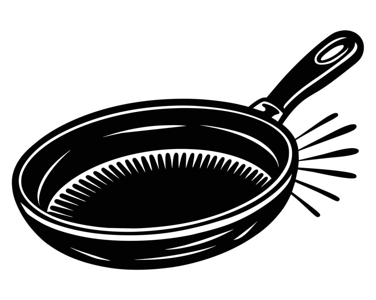 Frying pan illustration vector