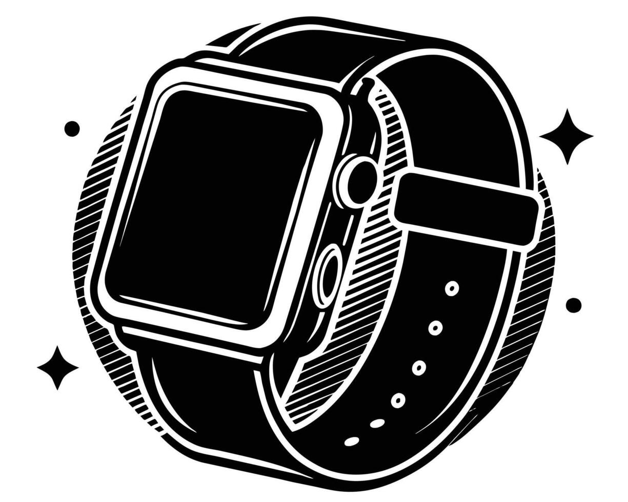 Smart Watch Silhouette vector