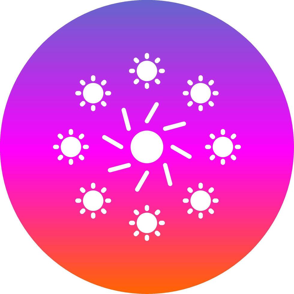 Firework Glyph Gradient Circle Icon Design vector