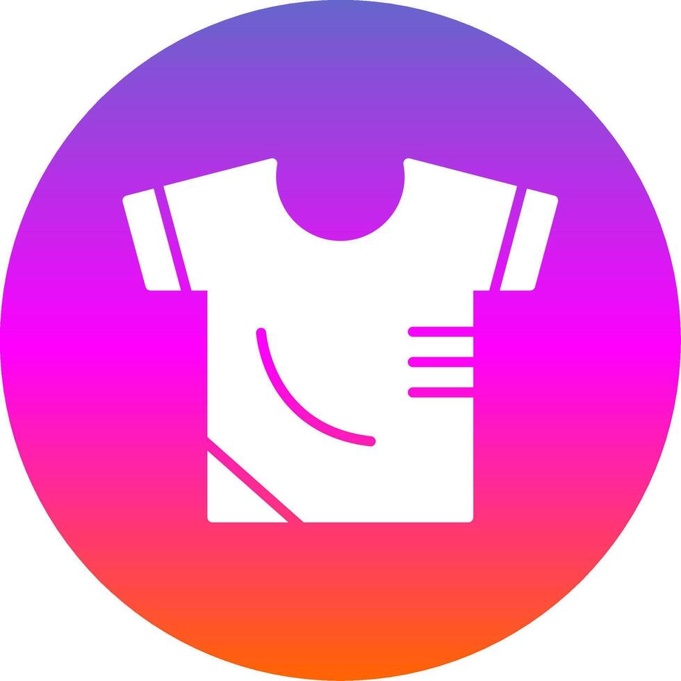 camisa glifo degradado circulo icono diseño vector