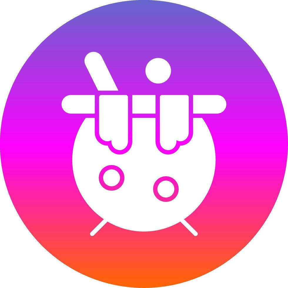 Cauldron Glyph Gradient Circle Icon Design vector