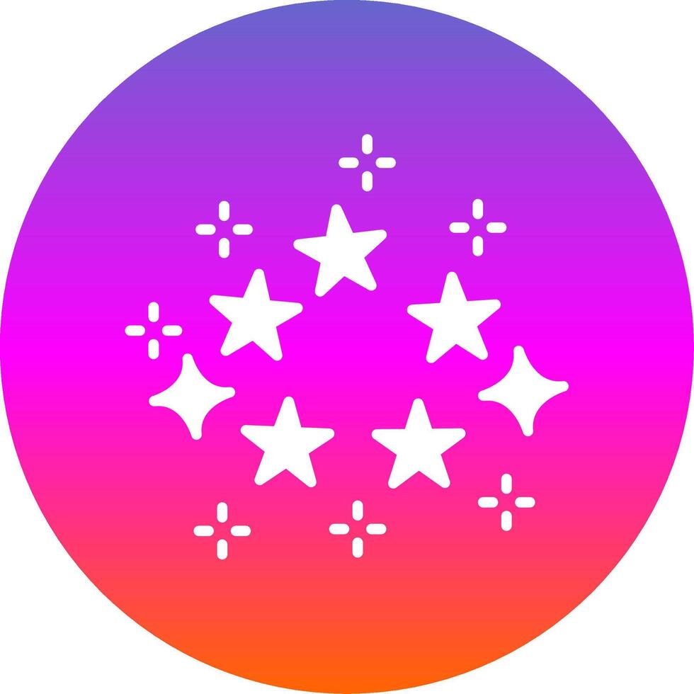 Stars Glyph Gradient Circle Icon Design vector