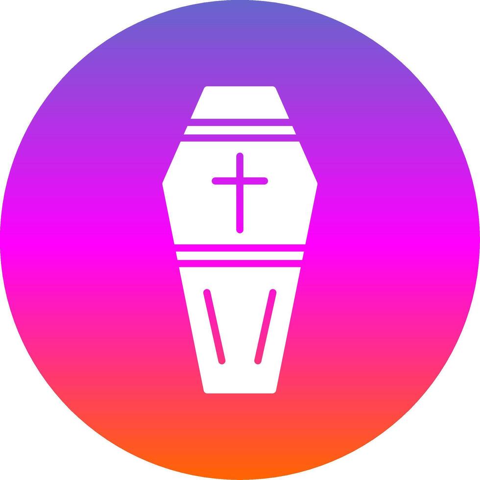 Coffin Glyph Gradient Circle Icon Design vector