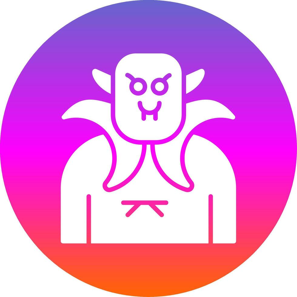 Vampire Glyph Gradient Circle Icon Design vector