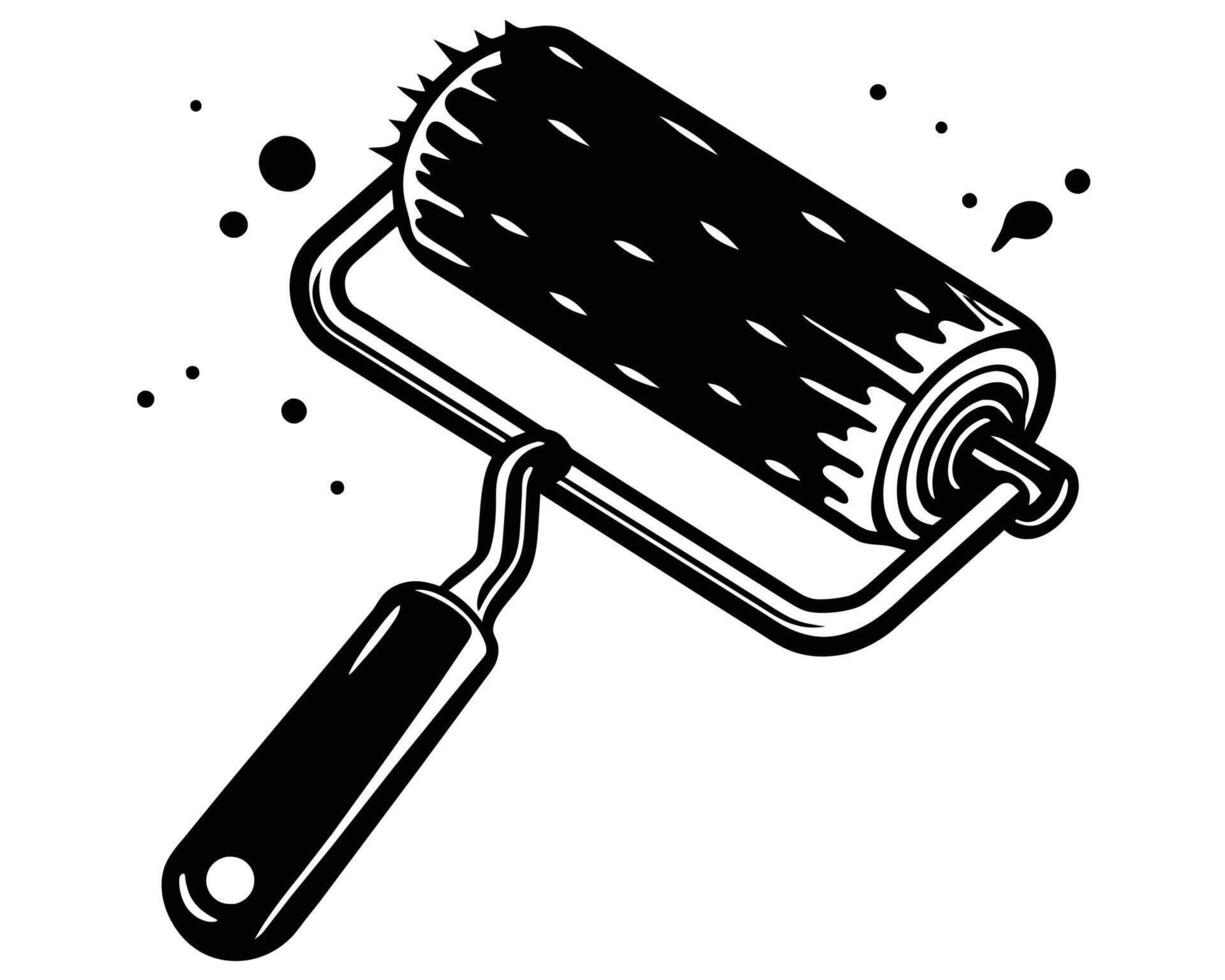 Paint roller icon vector