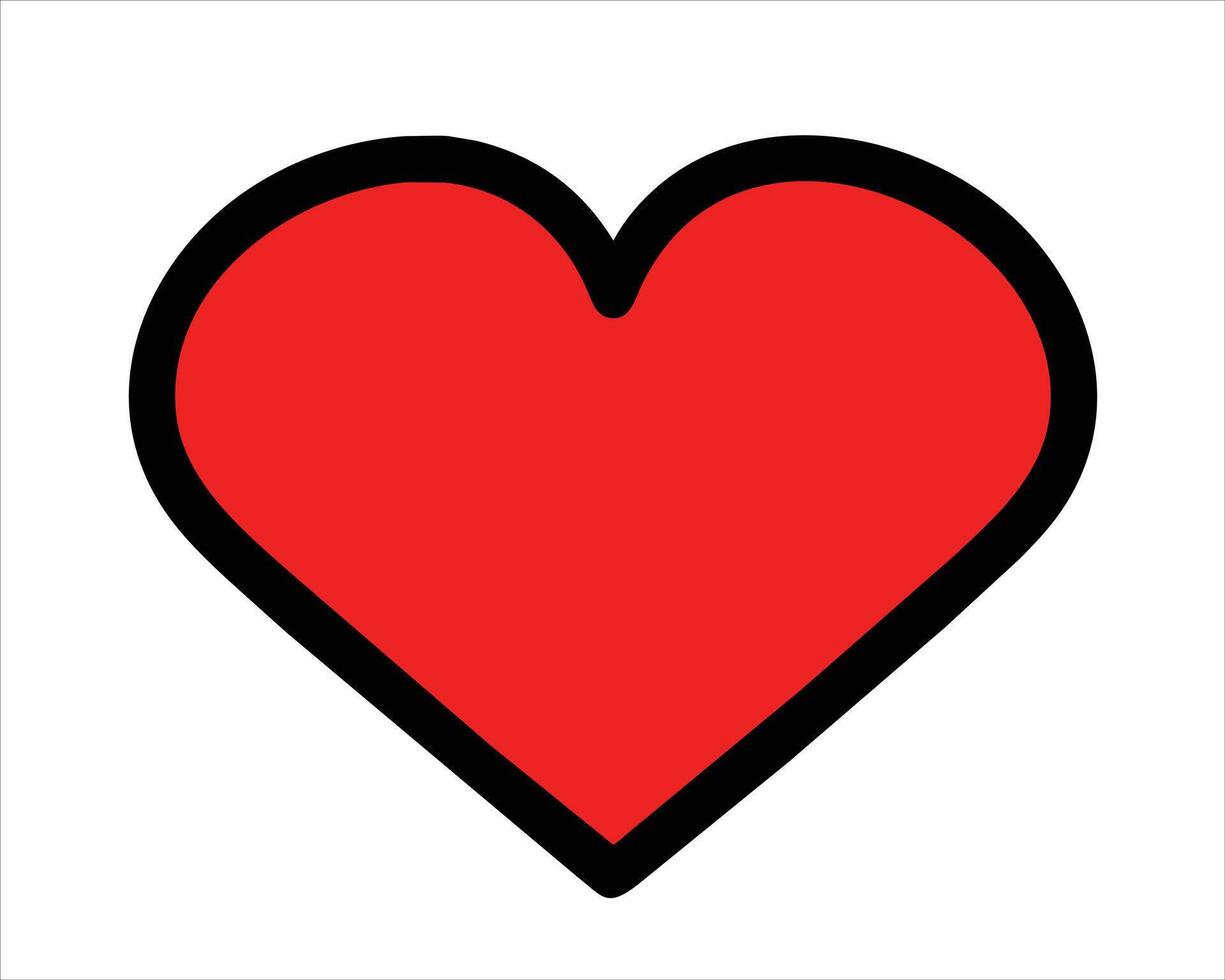 Single beautiful love shape vector