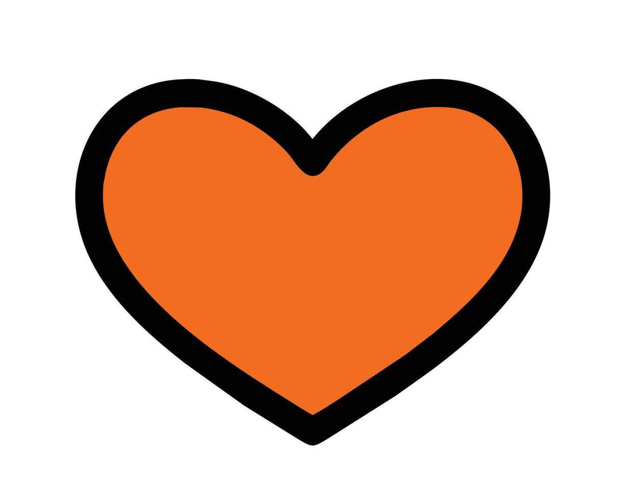 Single beautiful love shape vector