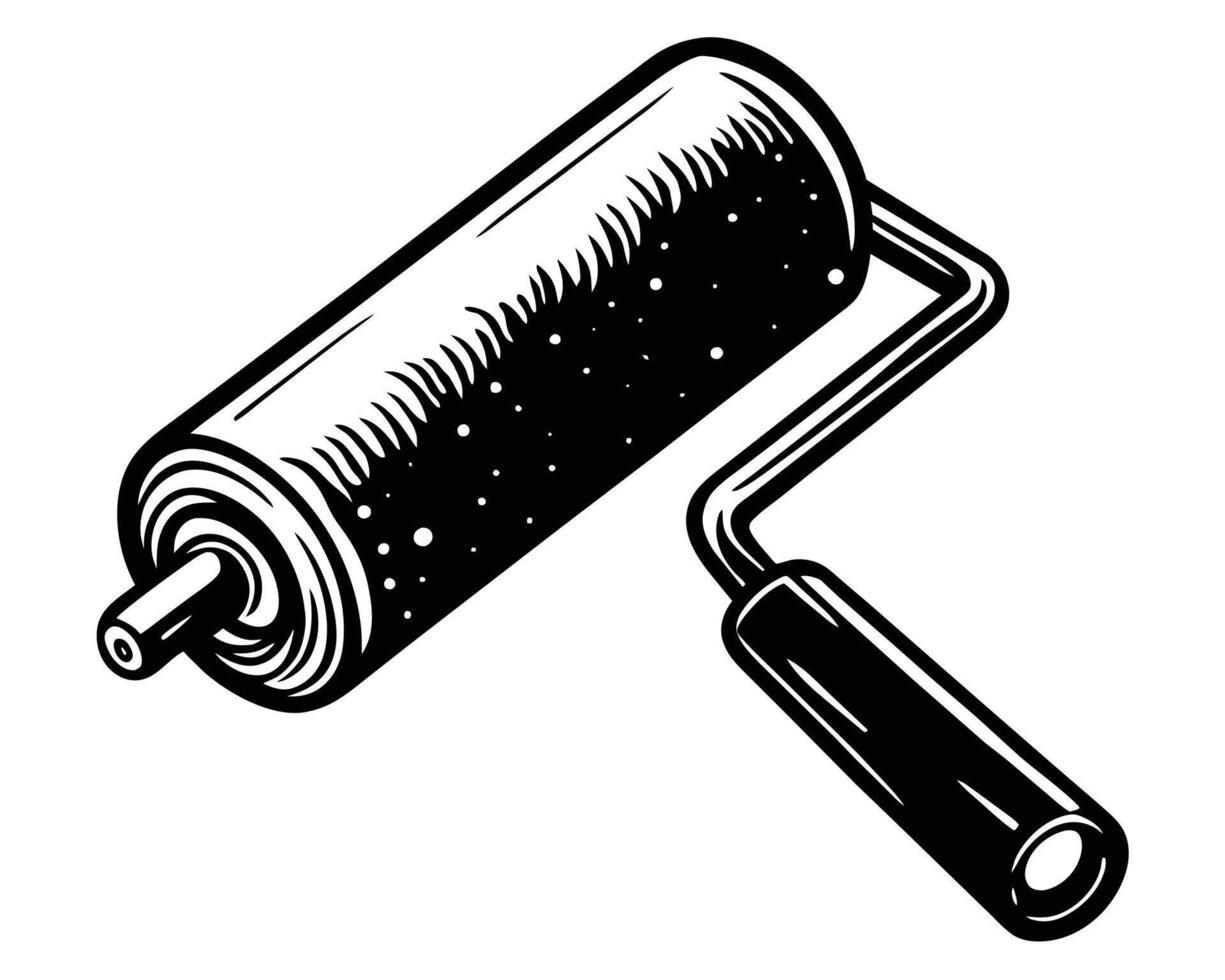 Paint roller icon vector