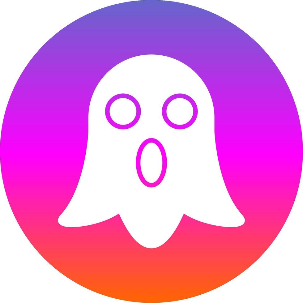 Ghost Glyph Gradient Circle Icon Design vector