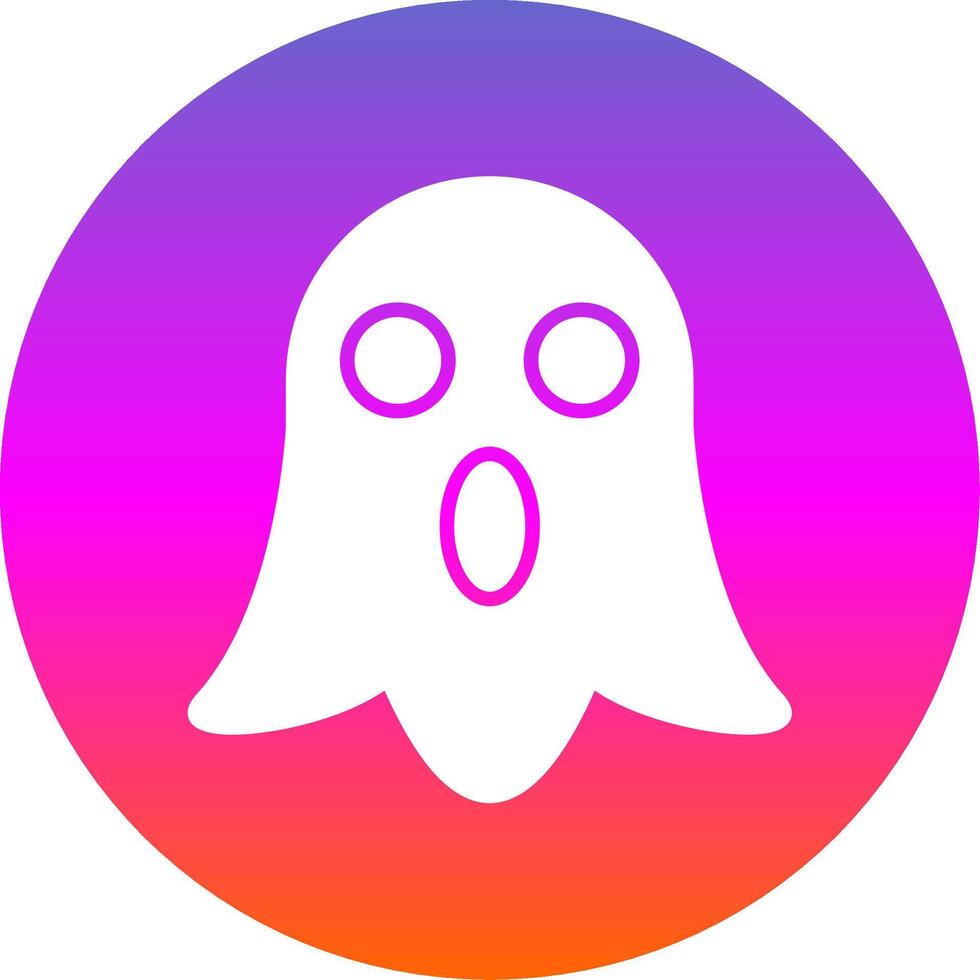 fantasma glifo degradado circulo icono diseño vector