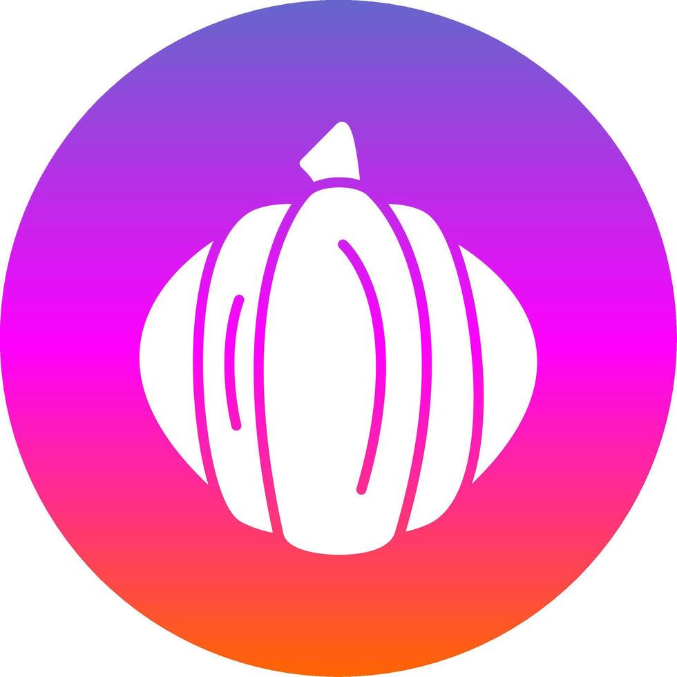 Pumpkin Glyph Gradient Circle Icon Design vector