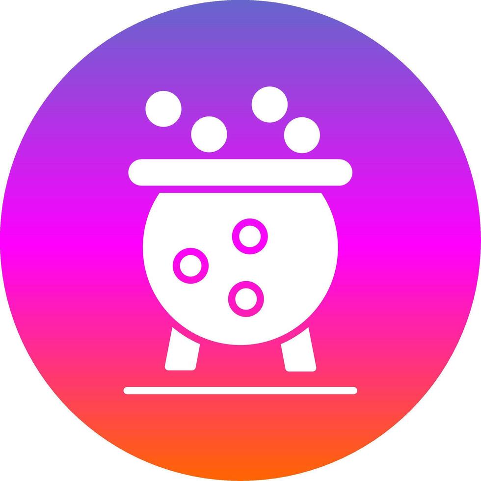 Cauldron Glyph Gradient Circle Icon Design vector