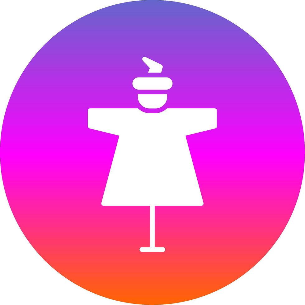 Scarecrow Glyph Gradient Circle Icon Design vector