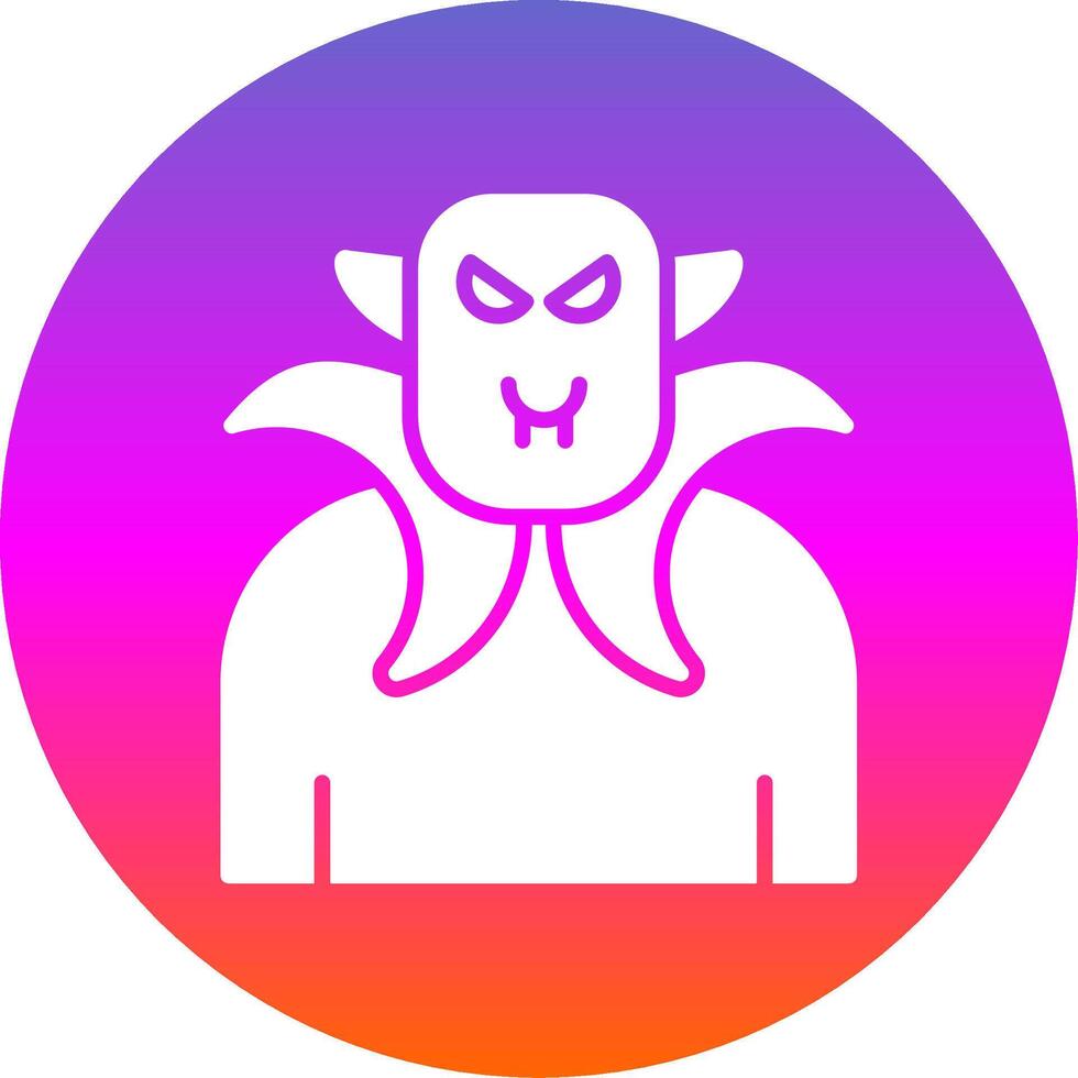 Dracula Glyph Gradient Circle Icon Design vector