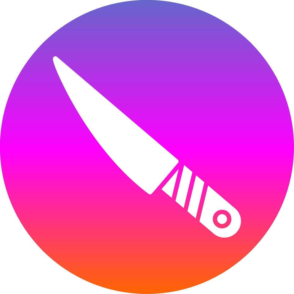 Knife Glyph Gradient Circle Icon Design vector