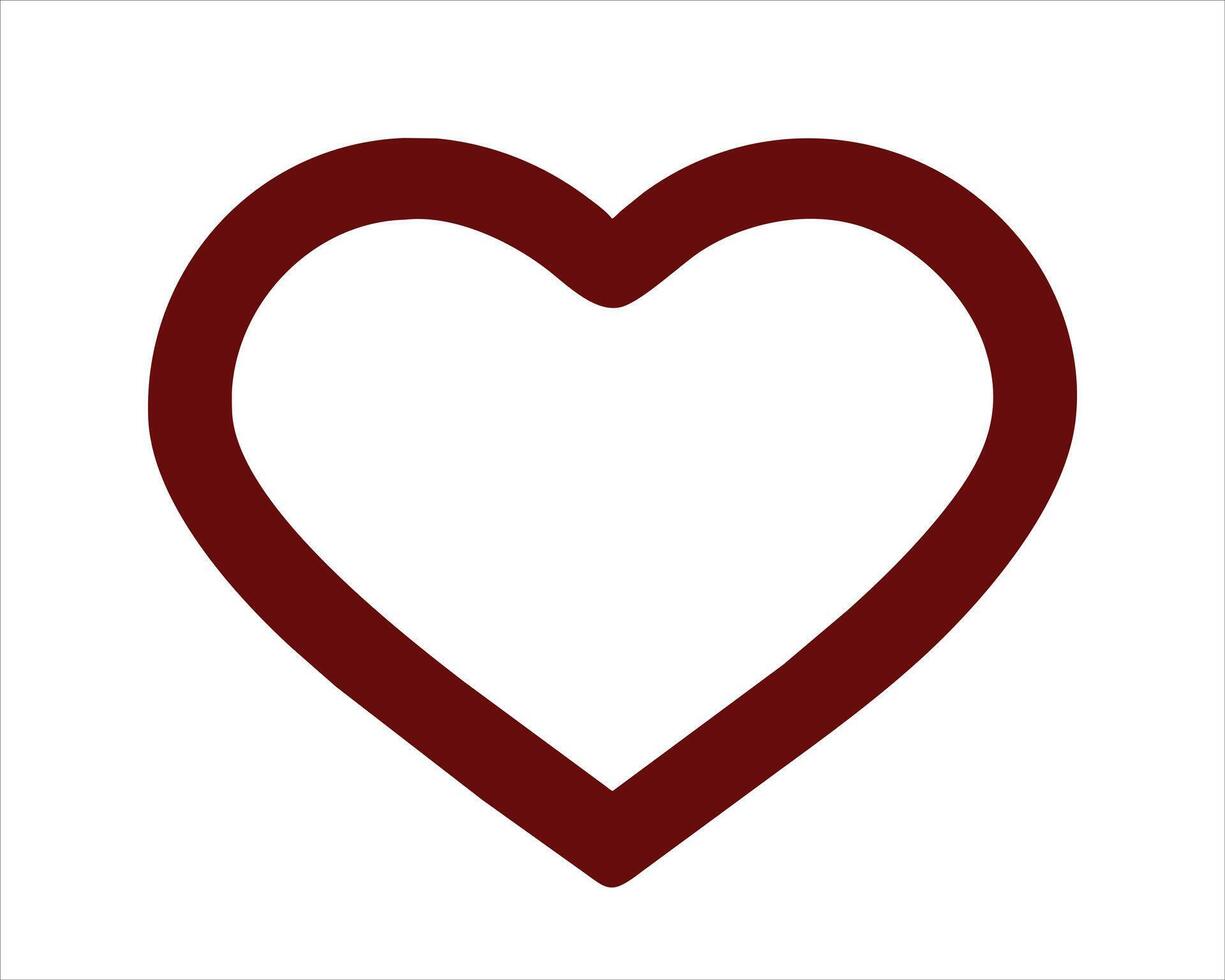 Single beautiful love shape vector