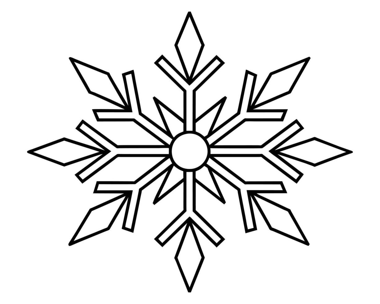 Crystal of snow silhouette vector