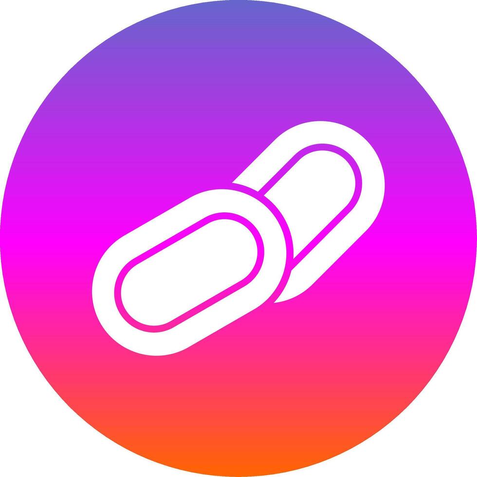 Chain Glyph Gradient Circle Icon Design vector