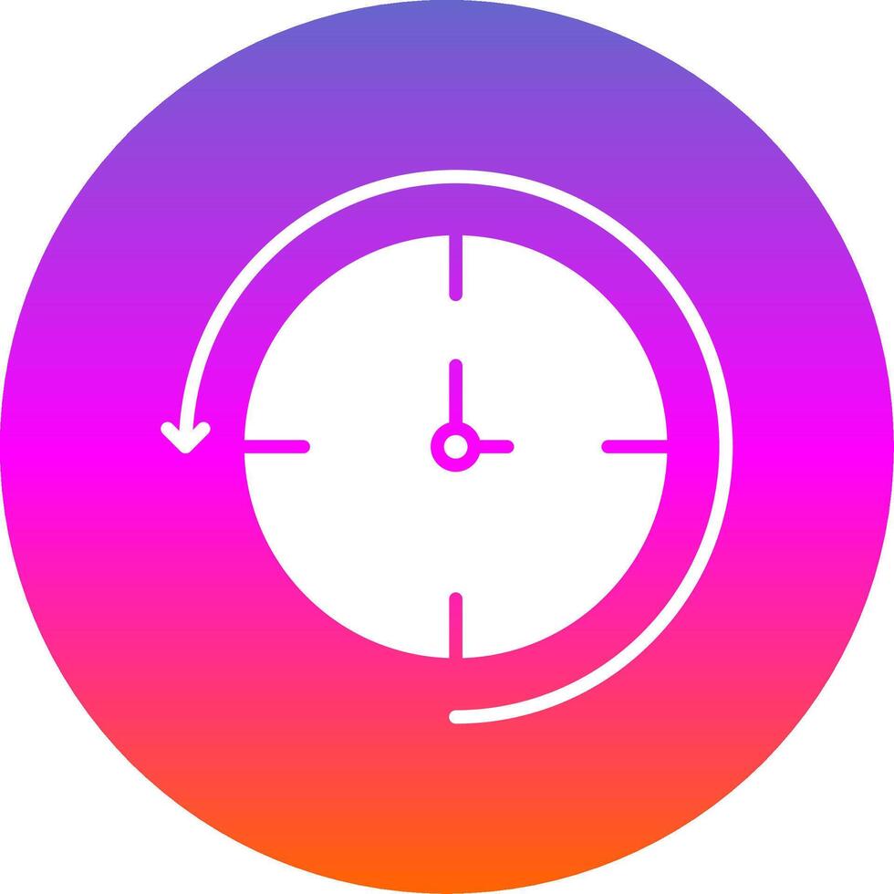 Back In Time Glyph Gradient Circle Icon Design vector