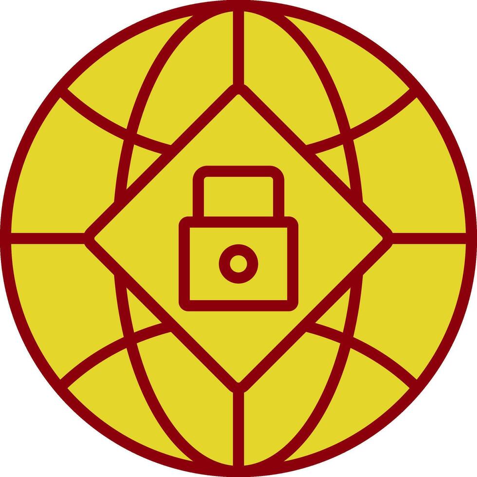 Global Security Vintage Icon Design vector