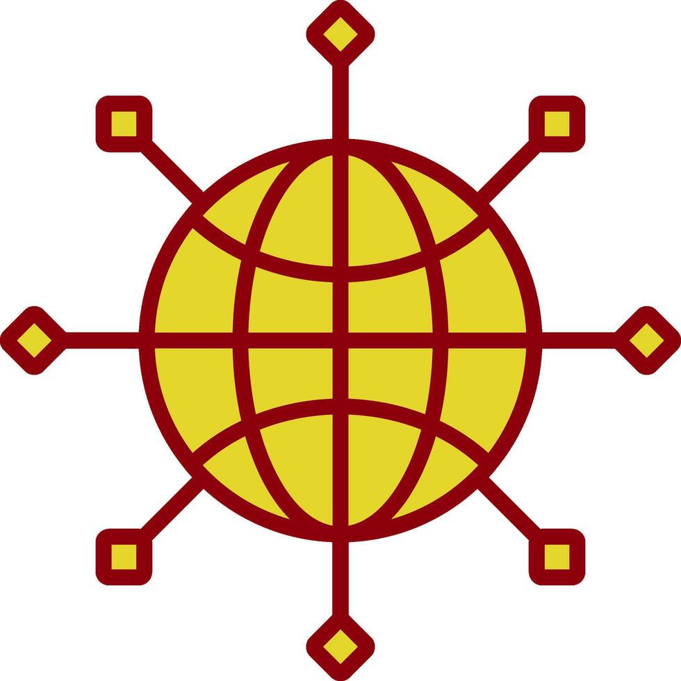 Global Connect Vintage Icon Design vector