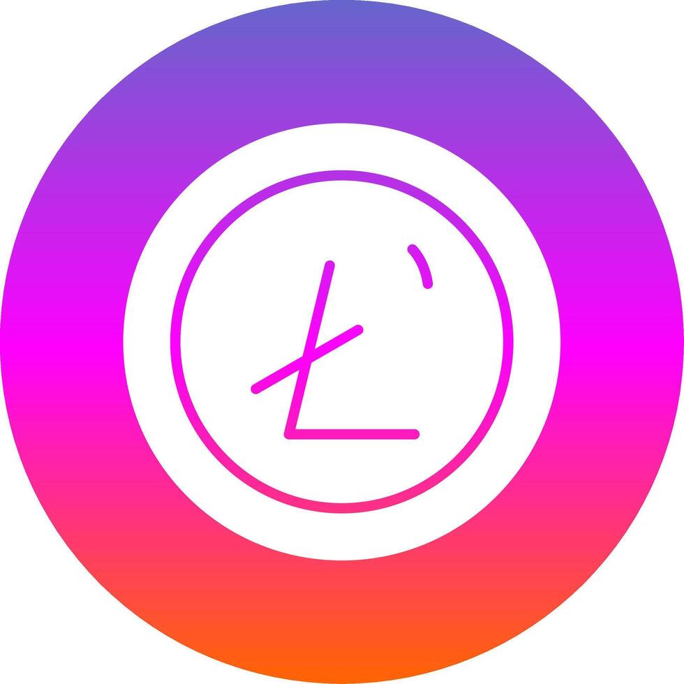 Litecoin Glyph Gradient Circle Icon Design vector