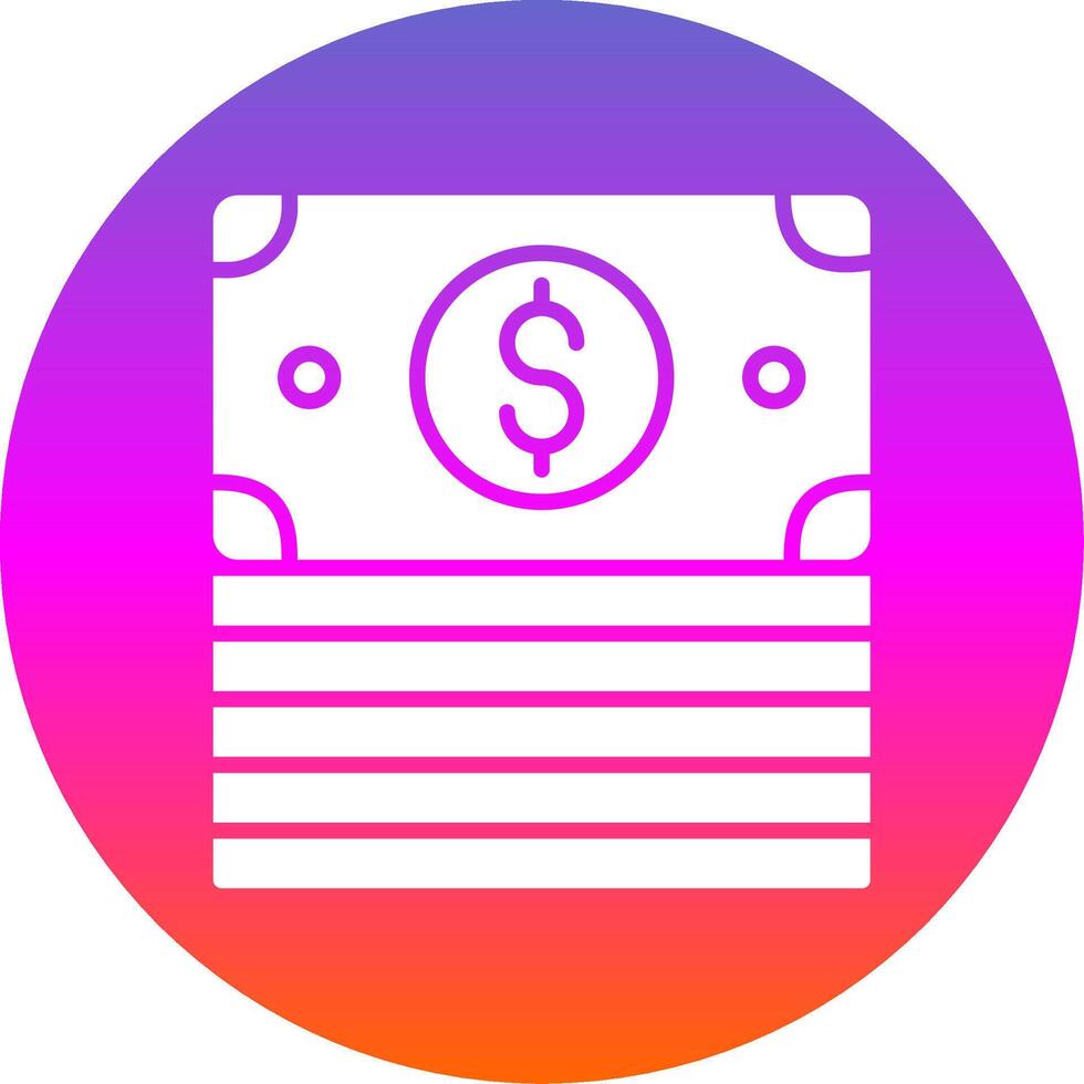 Stack Glyph Gradient Circle Icon Design vector