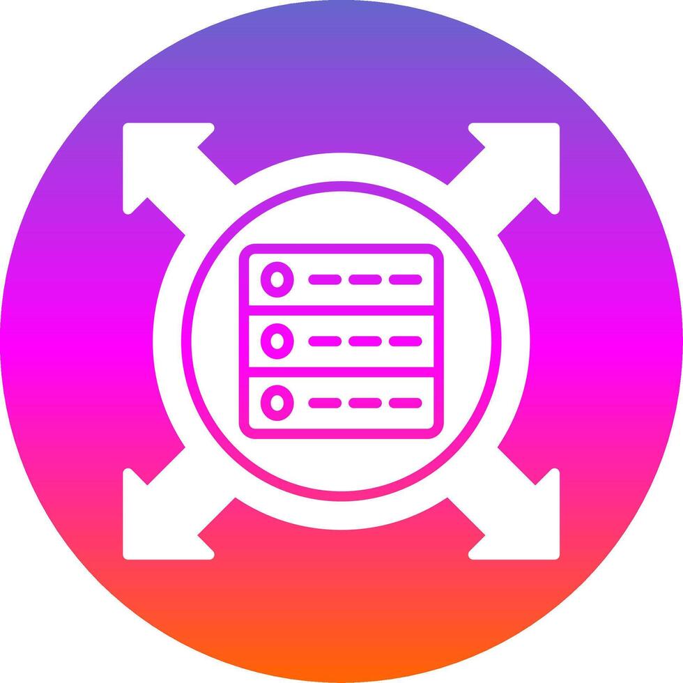 Data Driven Glyph Gradient Circle Icon Design vector