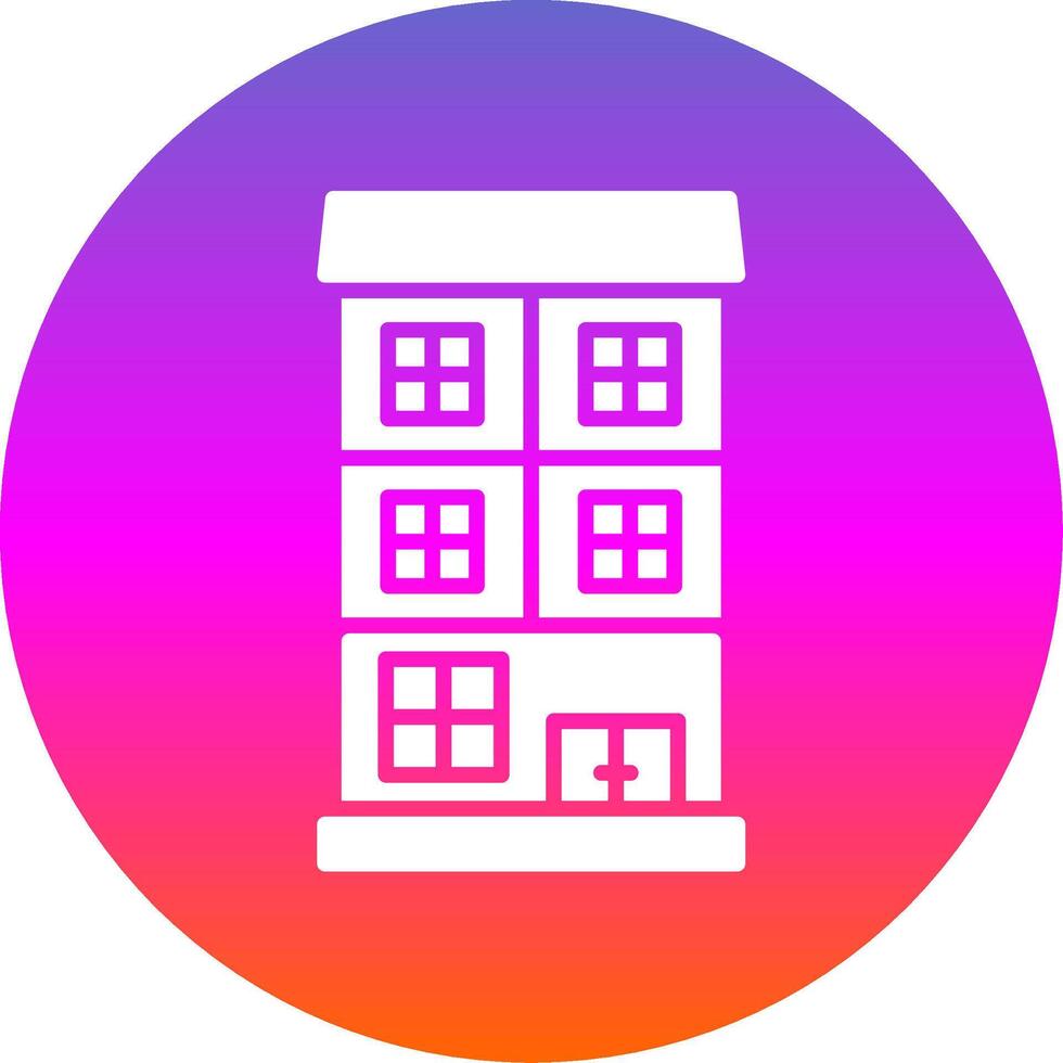 Appartment Glyph Gradient Circle Icon Design vector