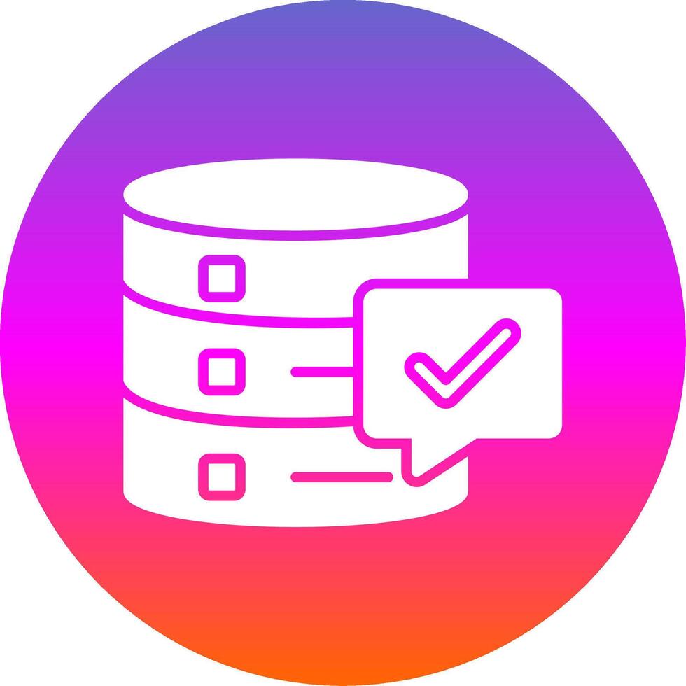 Data Quality Glyph Gradient Circle Icon Design vector
