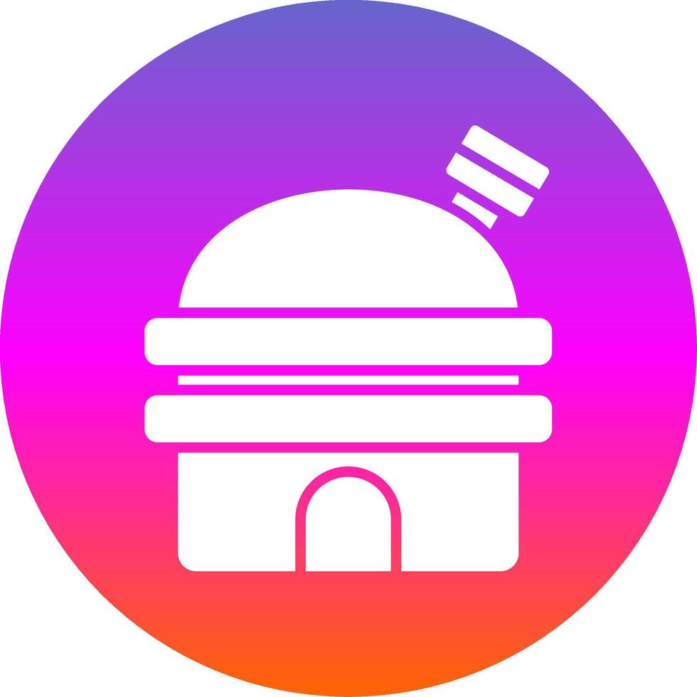 Observatory Glyph Gradient Circle Icon Design vector