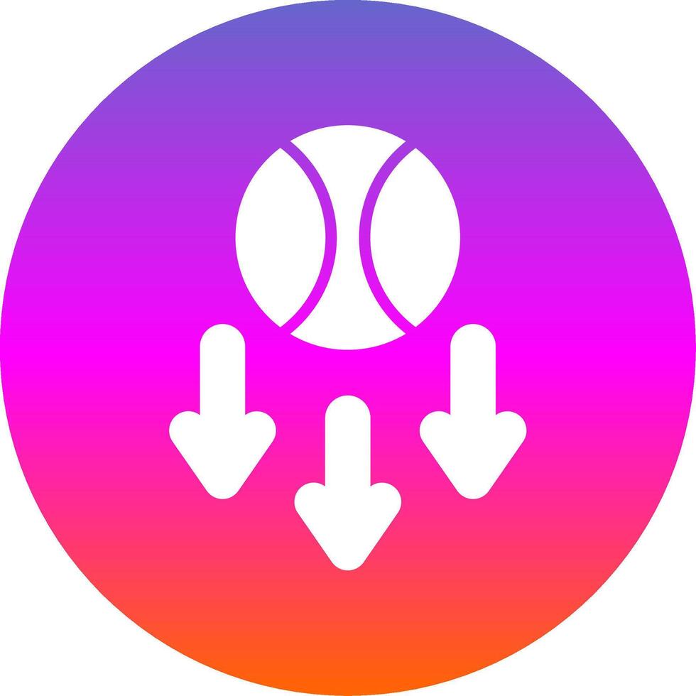 Gravity Glyph Gradient Circle Icon Design vector