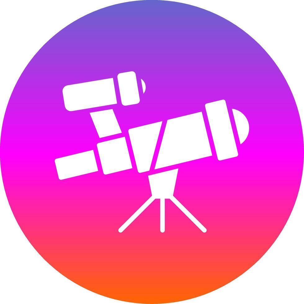 Telescope Glyph Gradient Circle Icon Design vector