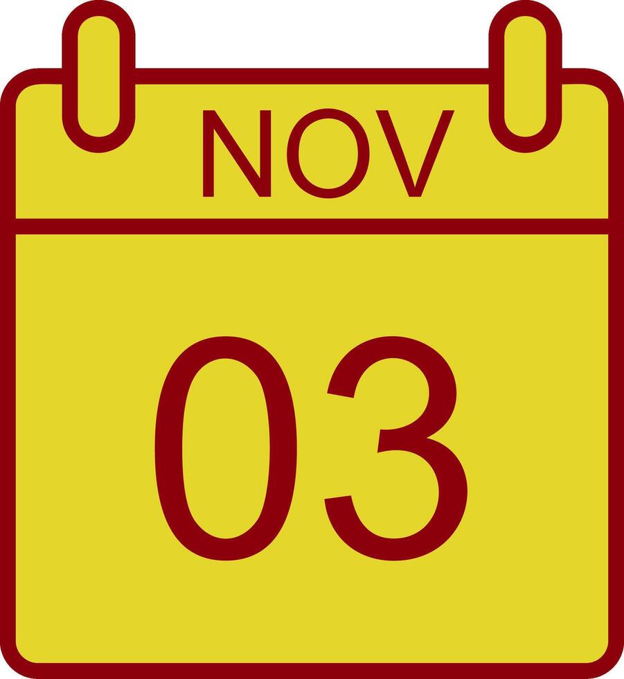 November Vintage Icon Design vector