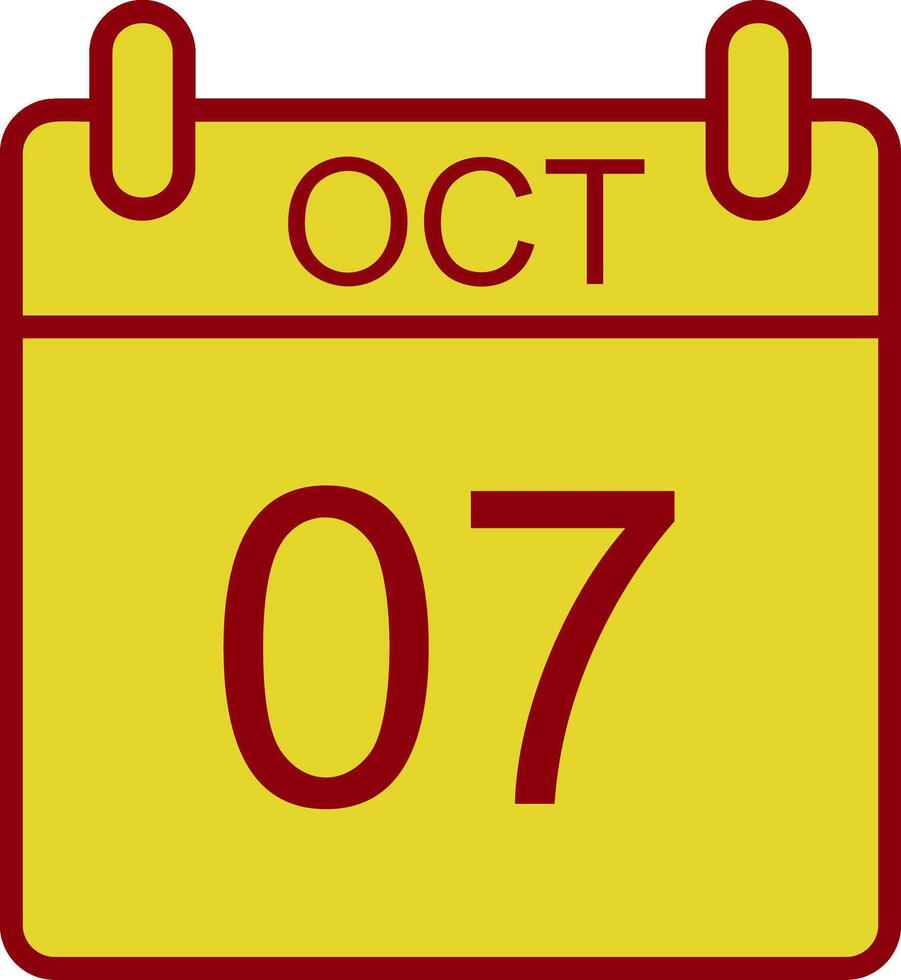 October Vintage Icon Design vector