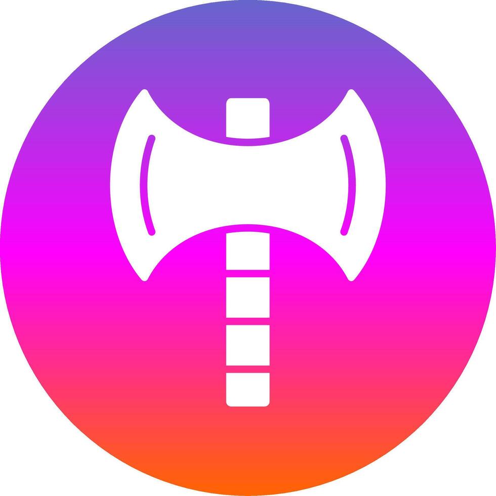 Axe Glyph Gradient Circle Icon Design vector