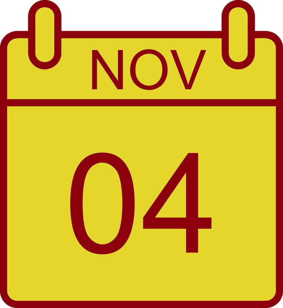 November Vintage Icon Design vector