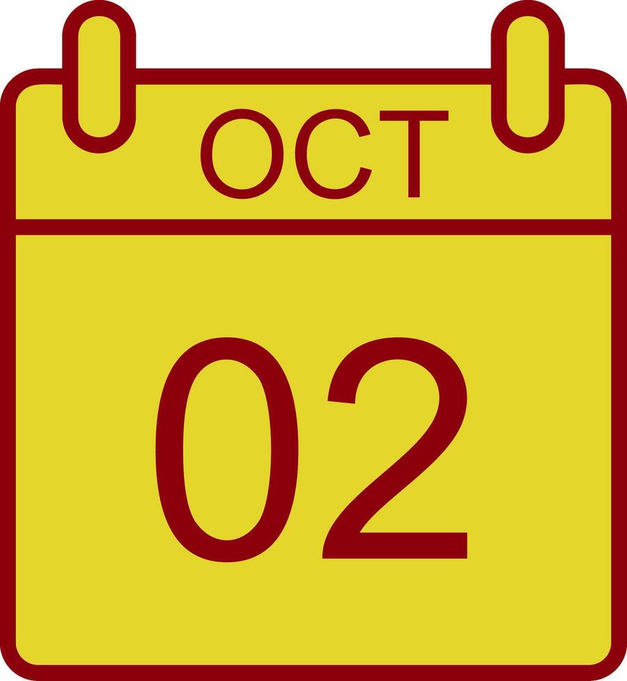 October Vintage Icon Design vector