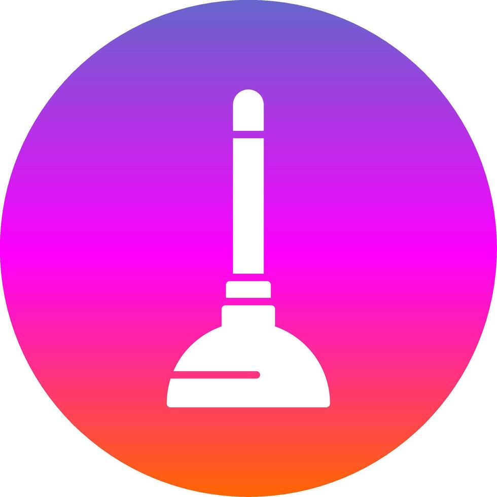 Plunger Glyph Gradient Circle Icon Design vector