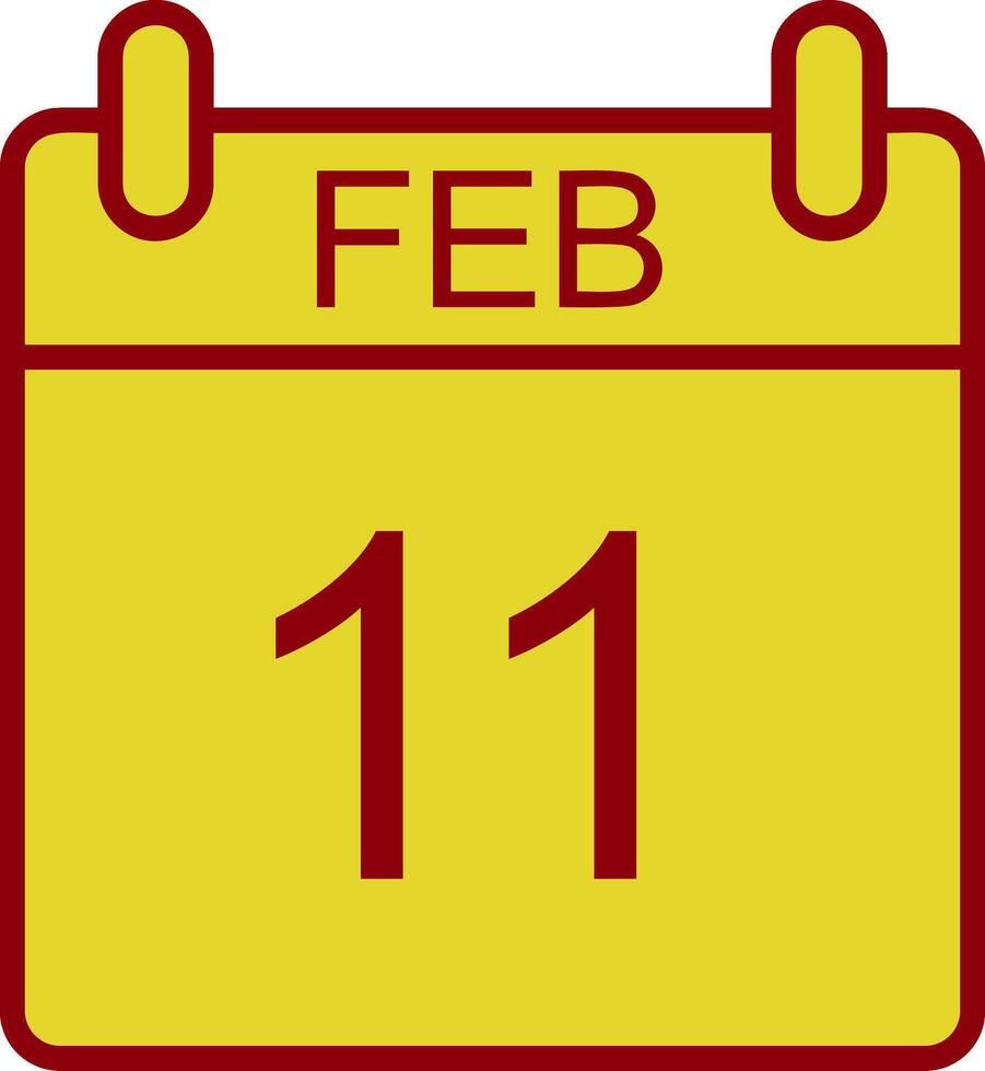 February Vintage Icon Design vector