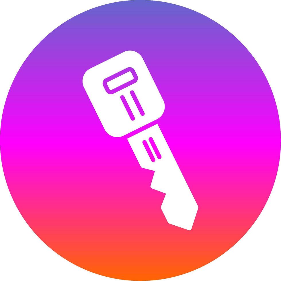 Car Key Glyph Gradient Circle Icon Design vector