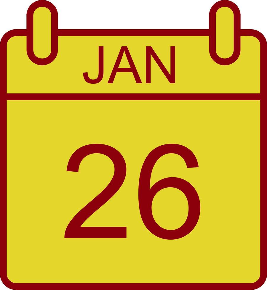 January Vintage Icon Design vector