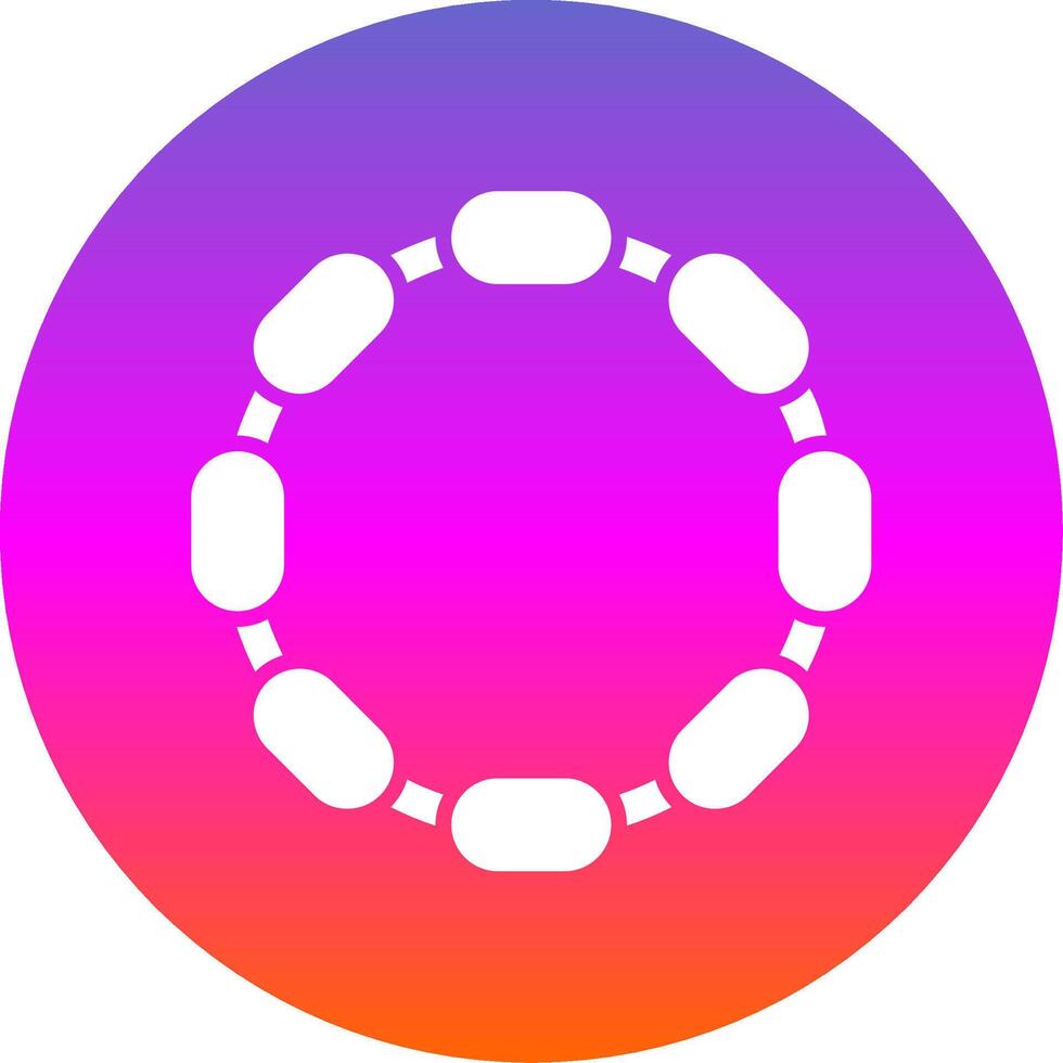 Chain Glyph Gradient Circle Icon Design vector