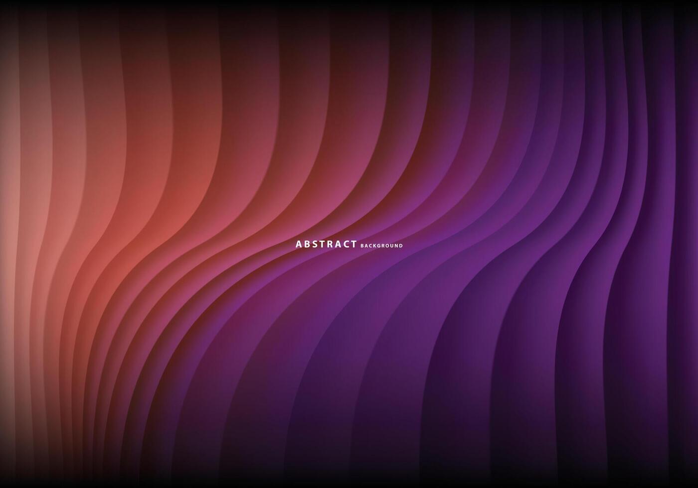 Abstract Stripes Background ombre color gradient. Purple violet pink orange with dark color background for design element. vector