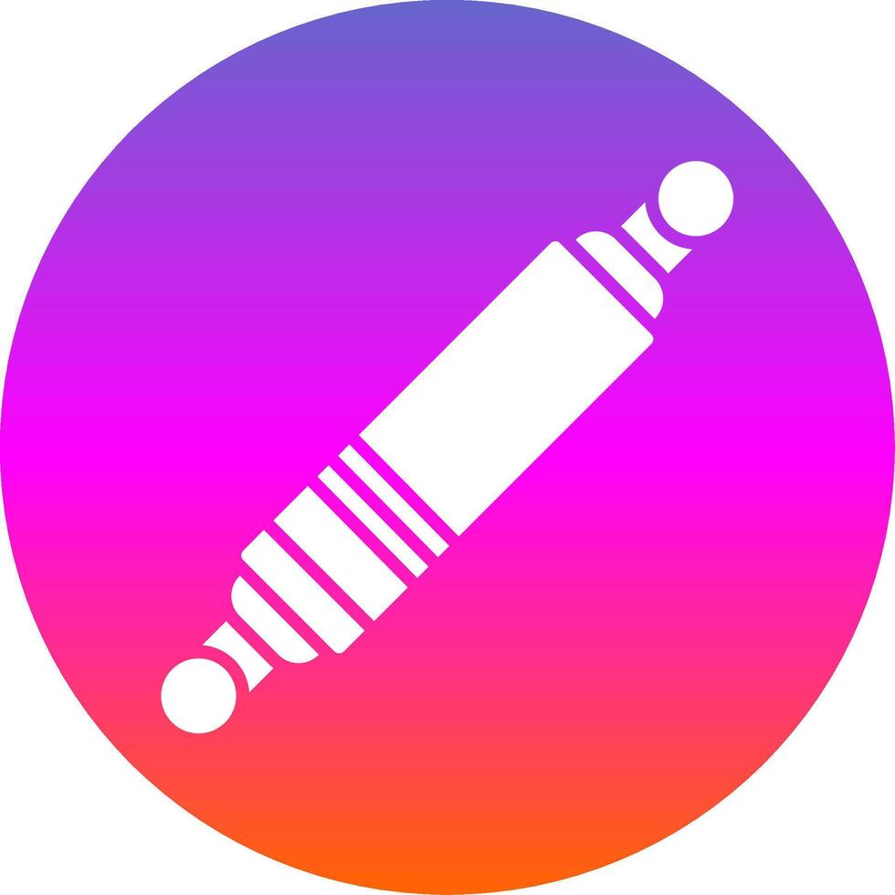 Spark Plug Glyph Gradient Circle Icon Design vector