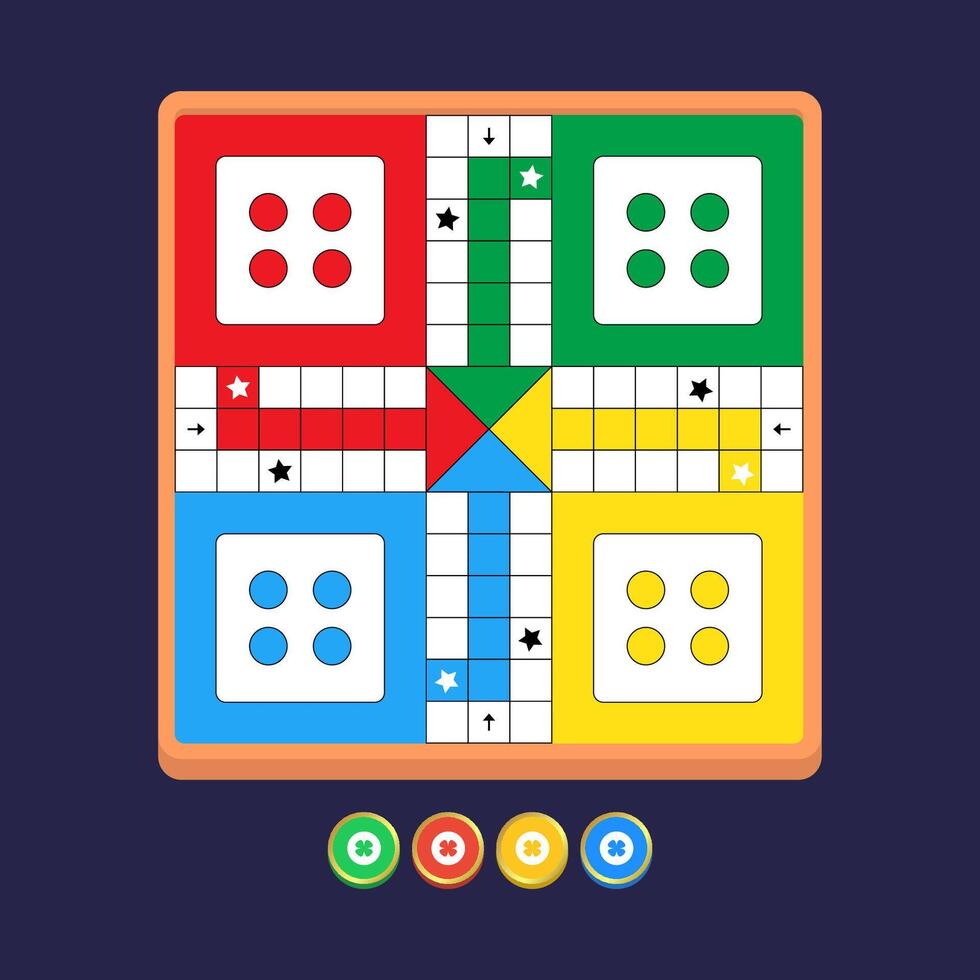 ludo tablero juego ui ludo empeñar juego activo vector