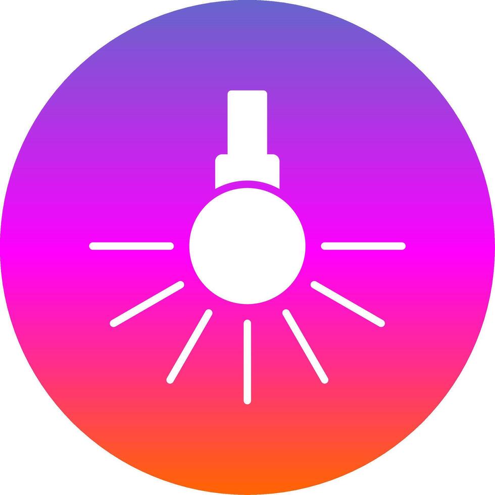 Headlight Glyph Gradient Circle Icon Design vector