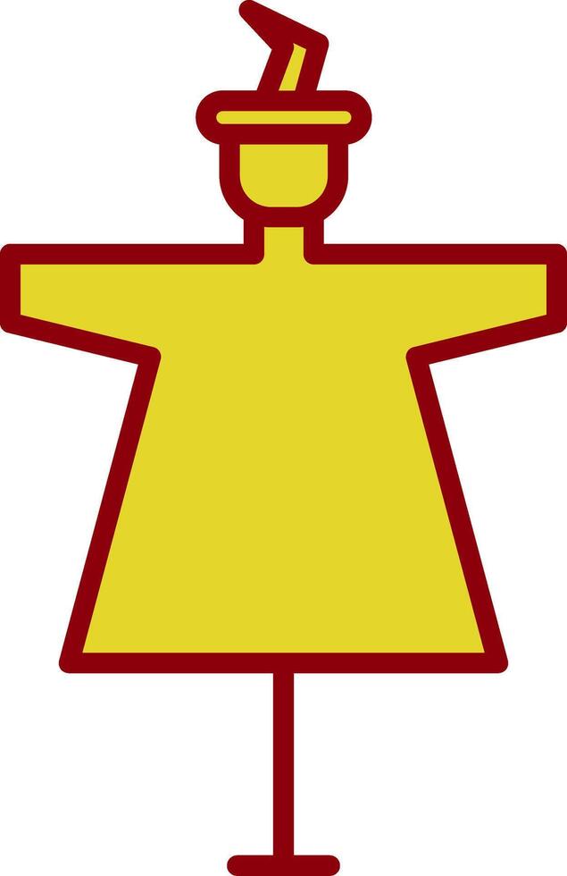 Scarecrow Vintage Icon Design vector