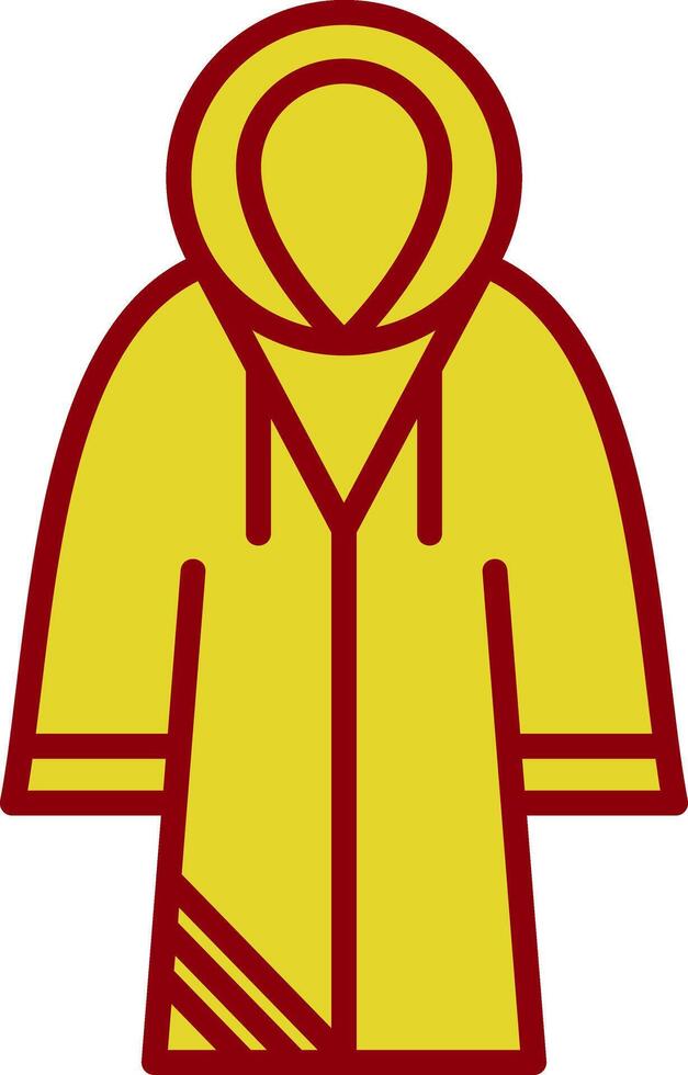 Raincoat Vintage Icon Design vector